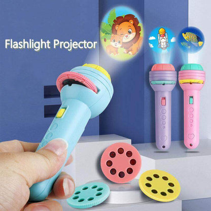 Mini Flashlight Slide Projector Toy For Kids Projector Torch