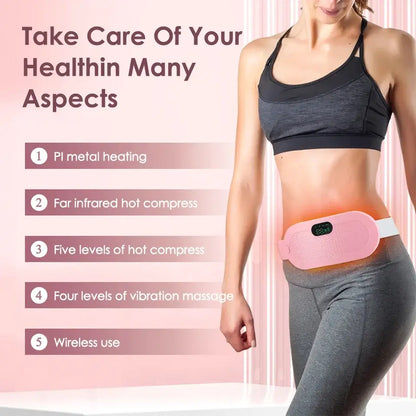 Electric Period Cramp Massager-RELIEF BELT -Portable Menstrual Heating Pad