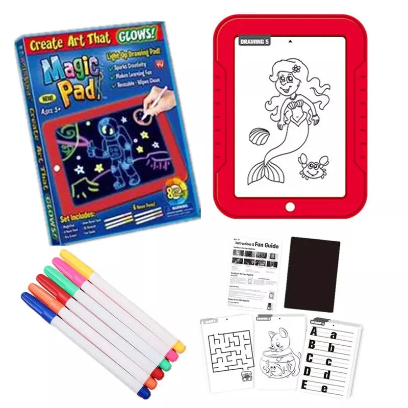 3D Magic Drawing Pad LED Writing Tablet Board