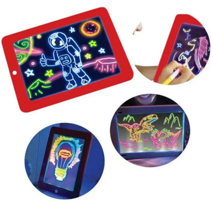 3D Magic Drawing Pad LED Writing Tablet Board