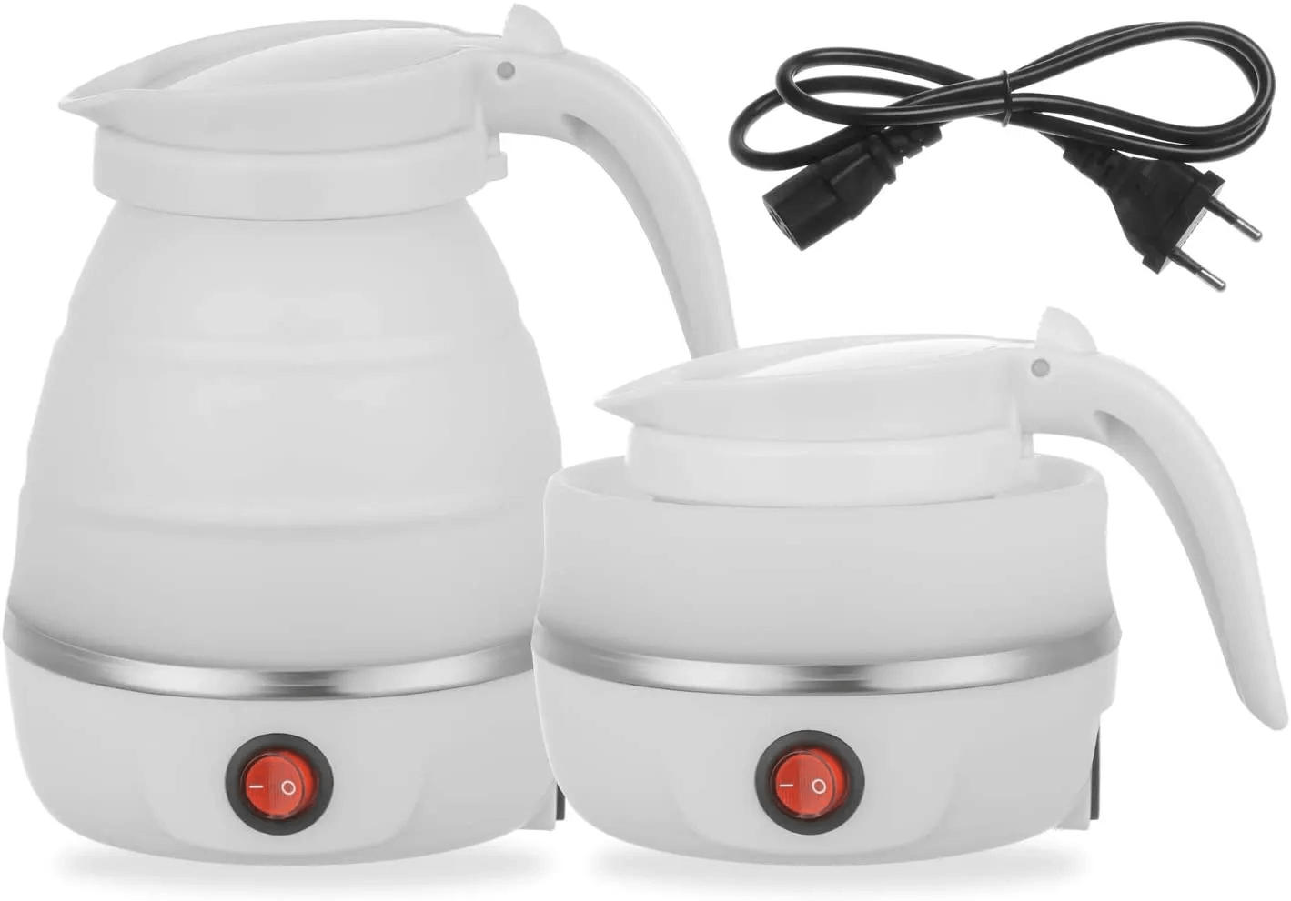 Electric Kettle 600ml Silicone Mini Small Electric Kettles 220V Travel Water Boiler Camping Kettle