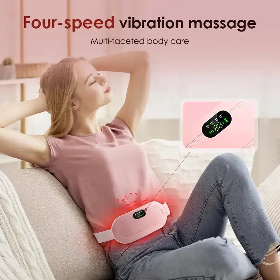 Electric Period Cramp Massager-RELIEF BELT -Portable Menstrual Heating Pad