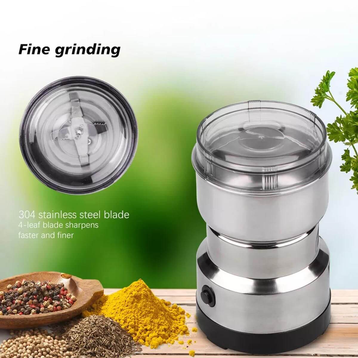 Mini Electric Grinder - Grinder Machine For Kitchen - Spice, Pepper, Coffee & Dry Masala