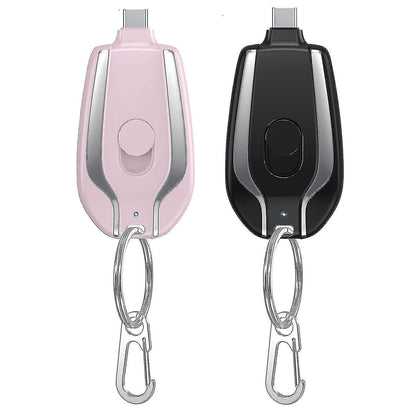 Mini Keychain Power Bank 1500Mah (Black)