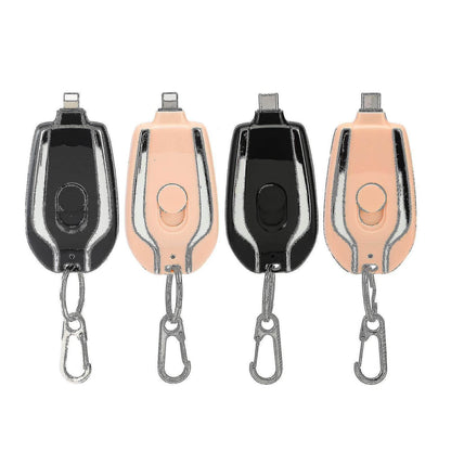 Mini Keychain Power Bank 1500Mah (Black)