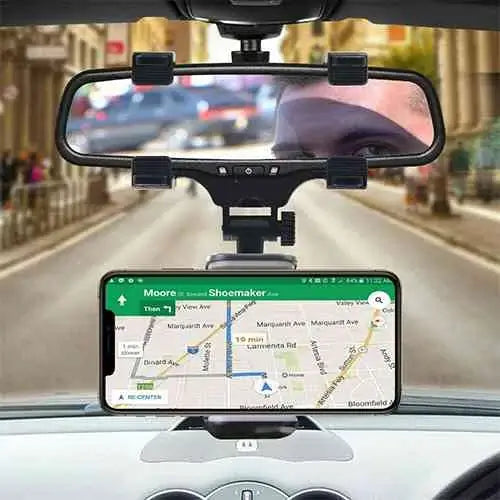 Car Phone Holder Rearview Mirror Mount