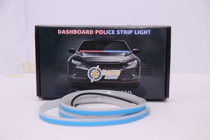 Car Dashboard Police Strip Light Red and Blue Flexible Emergency SOS Strip Light