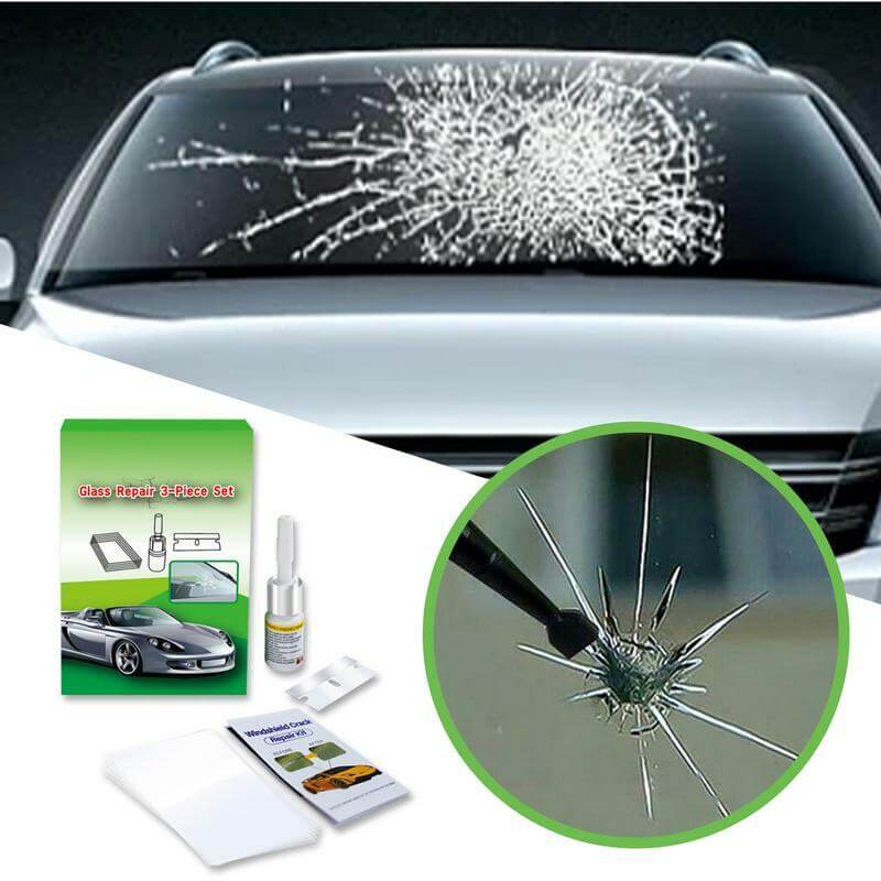 Glass Repair Kit Quick Fix Cracked Glass Glue Windscreen Repair Tool