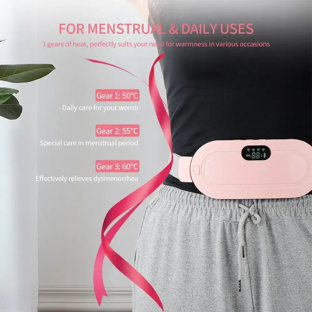 Electric Period Cramp Massager-RELIEF BELT -Portable Menstrual Heating Pad