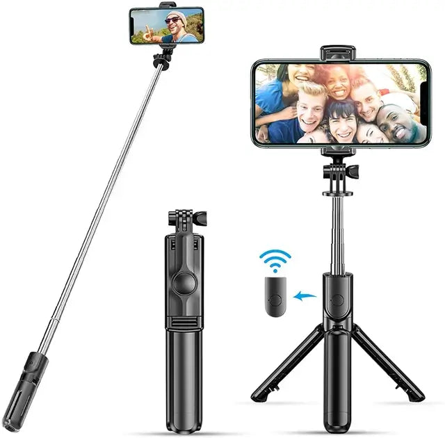 Portable Wireless Flexible Tripod Selfie Stick With Remote Control