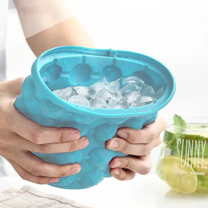 Silicone Ice Maker Portable Bucket Ice Cooler