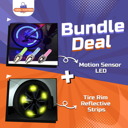 Bundles of   Motion Sensor LED & Universal Tire Rim Reflective Strips