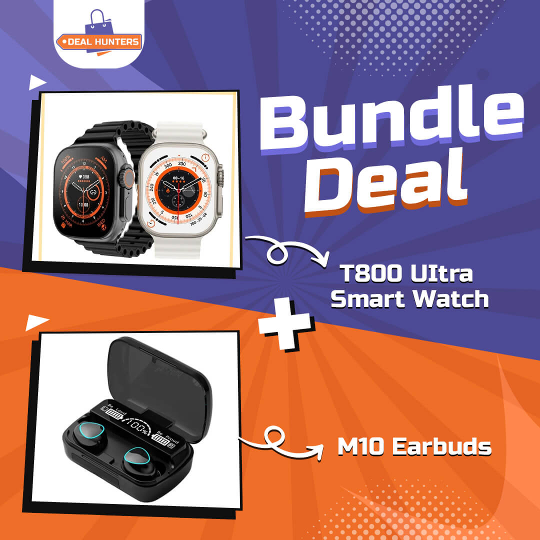 Bundles of T800 ultra watch & M10 earbuds