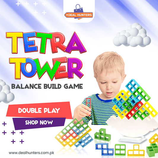 Tetra Tower Balance Build Game