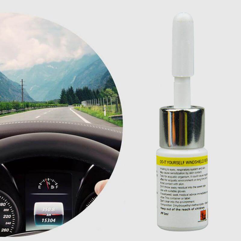 Glass Repair Kit Quick Fix Cracked Glass Glue Windscreen Repair Tool