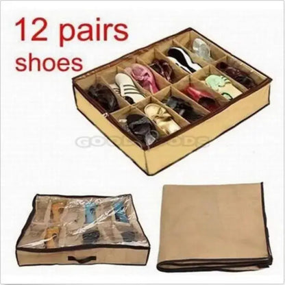 12 SHOES UNDER BED STORAGE RACK STORAGE ORGANIZER