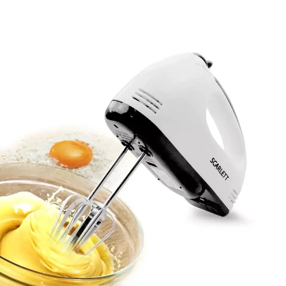 Scarlett Electric Powerful Scarlet Beater-Hand Mixer 180Watt - Folding - Mixing - Whisking With 4 Hooks - 7 Speed